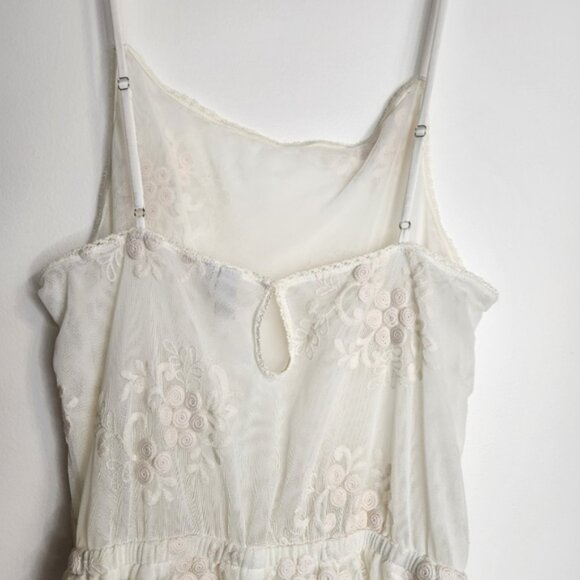 BHLDN Yoanna Baraschi Sunita White Boho Lace Bridal Short Romper Size M - Picture 9 of 16